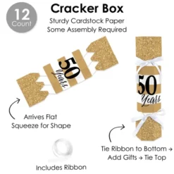 Big Dot Of Happiness We Still Do - 50th Wedding Anniversary - No Snap Anniversary Party Table Favors - DIY Cracker Boxes - Set Of 12 -Aurora Party Sales GUEST 95425674 6863 4b23 8fac c86e420b6d50