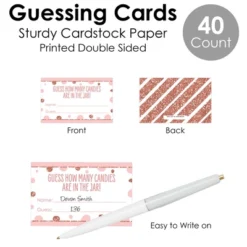 Big Dot Of Happiness 1st Birthday Little Miss Onederful - How Many Candies Girl First Birthday Party Game - 1 Stand And 40 Cards - Candy Guessing Game -Aurora Party Sales GUEST 96032543 1610 4171 8730 8fb041b70ac2