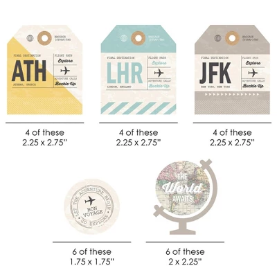 Big Dot Of Happiness World Awaits Paper Straw Decor - Travel Themed Party Striped Decorative Straws - Set Of 24 1 Big Dot Of Happiness World Awaits Paper Straw Decor - Travel Themed Party Striped Decorative Straws - Set Of 24