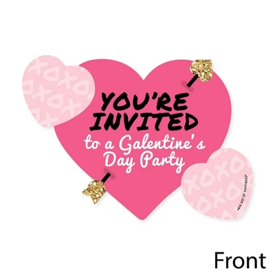 Big Dot Of Happiness Be My Galentine - Shaped Fill-in Invitations - Galentine's And Valentine's Day Party Invitation Cards With Envelopes - Set Of 12 2 Big Dot Of Happiness Be My Galentine - Shaped Fill-in Invitations - Galentine's And Valentine's Day Party Invitation Cards With Envelopes - Set Of 12 - Image 2