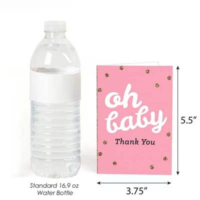 Big Dot Of Happiness Hello Little One - Pink And Gold - Girl Baby Shower Thank You Cards (8 Count) 2 Big Dot Of Happiness Hello Little One - Pink And Gold - Girl Baby Shower Thank You Cards (8 Count) - Image 2