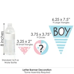 Big Dot Of Happiness Baby Gender Reveal - Team Boy Or Girl Party Letter Banner Decoration - 36 Banner Cutouts And Boy Or Girl Banner Letters -Aurora Party Sales GUEST 97db5d68 ac03 4945 bc60 7603bb9a6a29