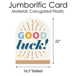 Big Dot Of Happiness Good Luck - Encouragement Giant Greeting Card - Big Shaped Jumborific Card - 16.5 X 22 Inches -Aurora Party Sales GUEST 98663801 0fb4 4422 b91a 16852366da27