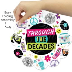 Big Dot Of Happiness Through The Decades - 50s, 60s, 70s, 80s, And 90s Party Round Table Decorations - Paper Chargers - Place Setting For 12 8 Big Dot Of Happiness Through The Decades - 50s, 60s, 70s, 80s, And 90s Party Round Table Decorations - Paper Chargers - Place Setting For 12 -Aurora Party Sales GUEST 9883fc0a 0ee7 4ae3 a2e2 f002a5859130