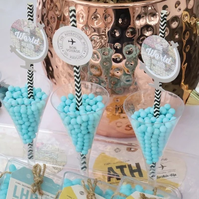 Big Dot Of Happiness World Awaits Paper Straw Decor - Travel Themed Party Striped Decorative Straws - Set Of 24 6 Big Dot Of Happiness World Awaits Paper Straw Decor - Travel Themed Party Striped Decorative Straws - Set Of 24 - Image 6