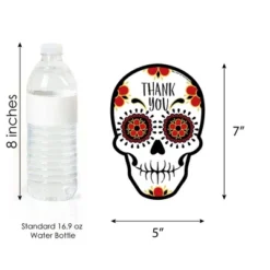 Big Dot Of Happiness Day Of The Dead - Shaped Thank You Cards - Sugar Skull Party Thank You Note Cards With Envelopes - Set Of 12 -Aurora Party Sales GUEST 98b5ca26 103c 4675 a309 b2431bd4de66