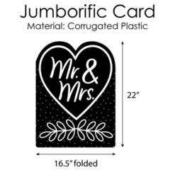 Big Dot Of Happiness Mr. And Mrs. - Black And White Wedding Congratulations Giant Greeting Card - Big Shaped Jumborific Card -Aurora Party Sales GUEST 98d67305 a5d9 4104 a0ef b60e0c036c99