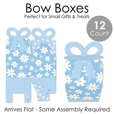 Big Dot Of Happiness Blue Daisy Flowers - Square Favor Gift Boxes - Floral Party Bow Boxes - Set Of 12 4 Big Dot Of Happiness Blue Daisy Flowers - Square Favor Gift Boxes - Floral Party Bow Boxes - Set Of 12 - Image 4