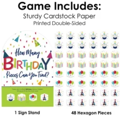 Big Dot Of Happiness Cheerful Happy Birthday - Colorful Birthday Party Scavenger Hunt - 1 Stand And 48 Game Pieces - Hide And Find Game -Aurora Party Sales GUEST 993d4845 9a6c 490c ba95 c81a68af8816