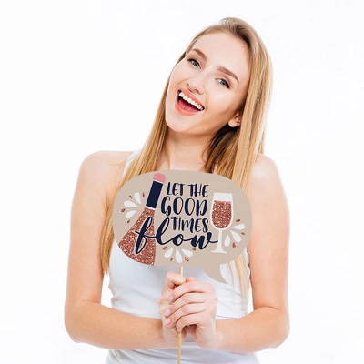 Big Dot Of Happiness But First, Wine - Wine Tasting Party Photo Booth Props Kit - 20 Count 2 Big Dot Of Happiness But First, Wine - Wine Tasting Party Photo Booth Props Kit - 20 Count - Image 2