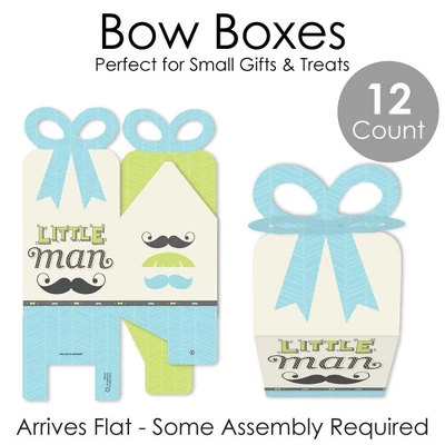 Big Dot Of Happiness Dashing Little Man Mustache Party - Square Favor Gift Boxes - Baby Shower Or Birthday Party Bow Boxes - Set Of 12 4 Big Dot Of Happiness Dashing Little Man Mustache Party - Square Favor Gift Boxes - Baby Shower Or Birthday Party Bow Boxes - Set Of 12 - Image 4