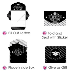 Big Dot Of Happiness Graduation Cheers - High School Or College Grad Cards Gift Box Kit - Open When Letters - Set Of 8 -Aurora Party Sales GUEST 99db0e95 ea14 4411 89b3 710617ffa5c6