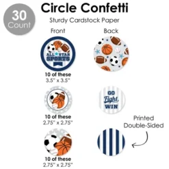 Big Dot Of Happiness Go, Fight, Win - Sports - Baby Shower Or Birthday Party Supplies Decoration Kit - Decor Galore Party Pack - 51 Pieces -Aurora Party Sales GUEST 9a191488 5921 4002 aad1 424a75067cc5