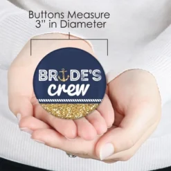 Big Dot Of Happiness Last Sail Before The Veil - 3 Inch Nautical Bachelorette And Bridal Shower Badge - Pinback Buttons - Set Of 8 -Aurora Party Sales GUEST 9a932b58 c8e2 43f7 a130 06b7bced58c6