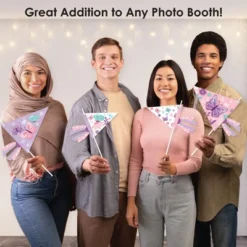 Big Dot Of Happiness Beautiful Butterfly - Triangle Floral Baby Shower Or Birthday Party Photo Props - Pennant Flag Centerpieces - Set Of 20 -Aurora Party Sales GUEST 9ad62e39 a6ea 4160 a940 02dc823ead94