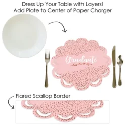 Big Dot Of Happiness Rose Gold Grad - Graduation Party Round Table Decorations - Paper Chargers - Place Setting For 12 -Aurora Party Sales GUEST 9ade5565 d6d6 43d4 8283 b5ca599dd0e4
