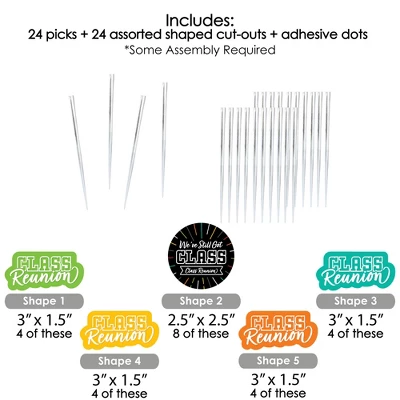 Big Dot Of Happiness Still Got Class - Dessert Cupcake Toppers - High School Reunion Party Clear Treat Picks - Set Of 24 4 Big Dot Of Happiness Still Got Class - Dessert Cupcake Toppers - High School Reunion Party Clear Treat Picks - Set Of 24 - Image 4