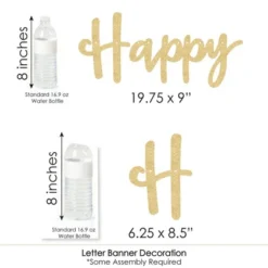 Big Dot Of Happiness We Still Do - 50th Wedding Anniversary - Letter Banner Decor - 36 Cutouts & No-Mess Real Gold Glitter Happy Anniversary Letters -Aurora Party Sales GUEST 9b62e8b6 0d72 417b a4b6 1f9d3b7cd006