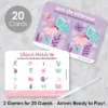Big Dot Of Happiness Beautiful Butterfly - 2-in-1 Floral Baby Shower Or Birthday Party Cards - Activity Duo Games - Set Of 20