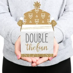 Big Dot Of Happiness It's Twins - Treat Box Party Favors - Gold Twins Baby Shower Goodie Gable Boxes - Set Of 12 -Aurora Party Sales GUEST 9bd3109a 878e 4ae8 91a7 80fde6f9c051