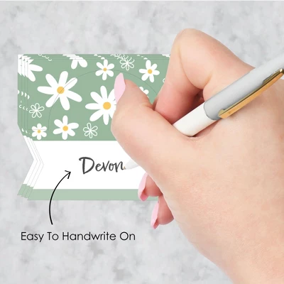 Big Dot Of Happiness Sage Green Daisy Flowers - Floral Party Tent Buffet Card - Table Setting Name Place Cards - Set Of 24 5 Big Dot Of Happiness Sage Green Daisy Flowers - Floral Party Tent Buffet Card - Table Setting Name Place Cards - Set Of 24 - Image 5