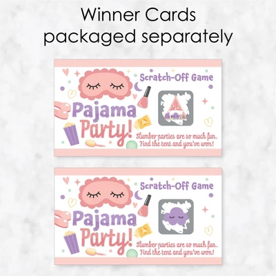 Big Dot Of Happiness Pajama Slumber Party - Girls Sleepover Birthday Party Game Scratch Off Cards - 22 Count 2 Big Dot Of Happiness Pajama Slumber Party - Girls Sleepover Birthday Party Game Scratch Off Cards - 22 Count - Image 2