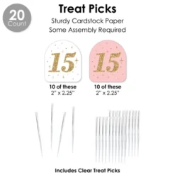 Big Dot Of Happiness Mis Quince Anos - Quinceanera Sweet 15 Birthday Party Favors And Cupcake Kit - Fabulous Favor Party Pack - 100 Pieces -Aurora Party Sales GUEST 9c4c278b 2ec4 451d a60f a00f64068888