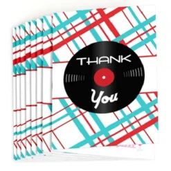 Big Dot Of Happiness 50's Sock Hop - 1950s Rock N Roll Party Thank You Cards (8 Count)