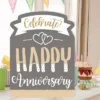 Big Dot Of Happiness Happy Anniversary - Gold Wedding Anniversary Congratulations Giant Greeting Card - Big Shaped Jumborific Card