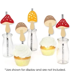 Big Dot Of Happiness Wild Mushrooms - Paper Straw Decor - Red Toadstool Party Striped Decorative Straws - Set Of 24 6 Big Dot Of Happiness Wild Mushrooms - Paper Straw Decor - Red Toadstool Party Striped Decorative Straws - Set Of 24 -Aurora Party Sales GUEST 9d6b05cb de87 46f5 aae0 45ed6ae4ec6a