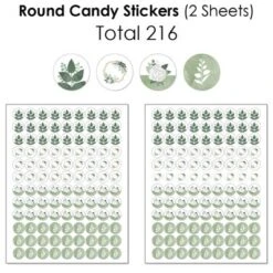 Big Dot Of Happiness Boho Botanical - Mini Candy Bar Wrappers, Round Candy Stickers & Circle Stickers - Greenery Party Candy Favor Sticker Kit 304 Pc -Aurora Party Sales GUEST 9d6e6452 57a0 4d40 8858 5deeb271ab55