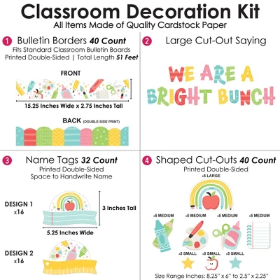 Big Dot Of Happiness Cute And Colorful School School Bulletin Board Set Classroom Decoration Kit 2 Big Dot Of Happiness Cute And Colorful School School Bulletin Board Set Classroom Decoration Kit - Image 2