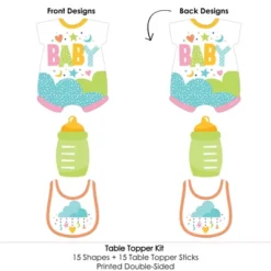 Big Dot Of Happiness Colorful Baby Shower - Gender Neutral Party Centerpiece Sticks - Table Toppers - Set Of 15 -Aurora Party Sales GUEST 9e407285 41e7 4127 8bd1 fa508964e4c7