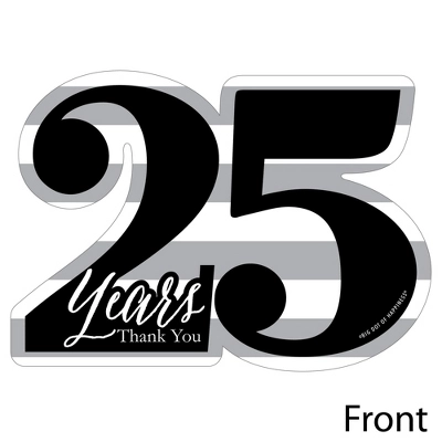 Big Dot Of Happiness We Still Do - 25th Wedding Anniversary - Shaped Thank You Cards - Anniversary Party Thank You Cards With Envelopes - Set Of 12 2 Big Dot Of Happiness We Still Do - 25th Wedding Anniversary - Shaped Thank You Cards - Anniversary Party Thank You Cards With Envelopes - Set Of 12 - Image 2