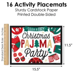 Big Dot Of Happiness Christmas Pajamas - Paper Holiday Plaid PJ Party Coloring Sheets - Activity Placemats - Set Of 16 -Aurora Party Sales GUEST 9e9fff36 5172 4a40 8279 e42e60201cea