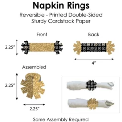 Big Dot Of Happiness Adult 50th Birthday - Gold - Birthday Party Paper Charger And Table Decorations - Chargerific Kit - Place Setting For 8 -Aurora Party Sales GUEST 9eb471e5 dfc8 4d5f a5d0 85cd39173d01