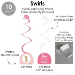 Big Dot Of Happiness 1st Birthday Girl - Fun To Be One - First Birthday Party Supplies Decoration Kit - Decor Galore Party Pack - 51 Pieces -Aurora Party Sales GUEST 9ec85676 75fc 4a2b 9d8e 1b3fdccc8dd7