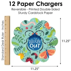 Big Dot Of Happiness Buggin' Out - Bugs Birthday Party Round Table Decorations - Paper Chargers - Place Setting For 12 -Aurora Party Sales GUEST 9ef36d6a bea4 4d15 843c 7a32f7b1ae8d