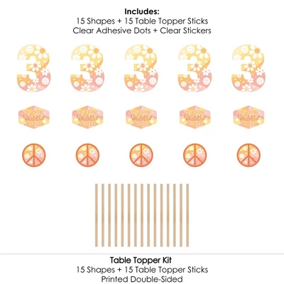 Big Dot Of Happiness Young, Wild And Three - Boho Hippie Third Birthday Party Centerpiece Sticks - Table Toppers - Set Of 15 5 Big Dot Of Happiness Young, Wild And Three - Boho Hippie Third Birthday Party Centerpiece Sticks - Table Toppers - Set Of 15 - Image 5