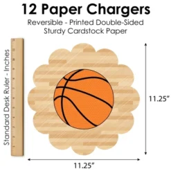 Big Dot Of Happiness Nothin’ But Net - Basketball - Baby Shower Or Birthday Party Round Table Decorations - Paper Chargers - Place Setting For 12 -Aurora Party Sales GUEST 9fdcb903 8bb6 471a 97d0 8ffc5fe7715d