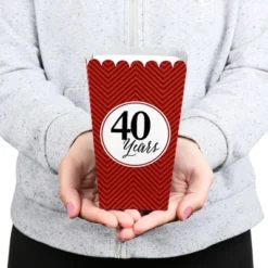 Big Dot Of Happiness We Still Do - Ruby - 40th Wedding Anniversary Party Favors Popcorn Treat Boxes - Set Of 12 -Aurora Party Sales GUEST 9fe1a567 12cc 4ee6 817a 71abe6b18323