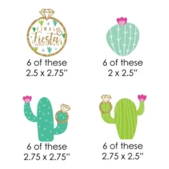 Big Dot Of Happiness Final Fiesta - Paper Straw Decor - Last Fiesta Bachelorette Party Striped Decorative Straws - Set Of 24