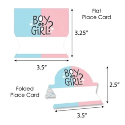 Big Dot Of Happiness Baby Gender Reveal - Team Boy Or Girl Party Tent Buffet Card - Table Setting Name Place Cards - Set Of 24 -Aurora Party Sales GUEST a1cededc 6217 48cf 8b4c fea78a9433f9