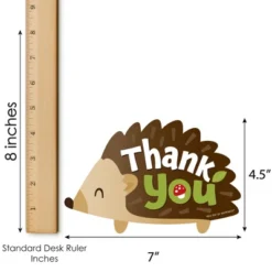 Big Dot Of Happiness Forest Hedgehogs - Shaped Thank You Cards - Woodland Birthday Party Or Baby Shower Thank You Note Cards With Envelopes - 12 Ct -Aurora Party Sales GUEST a2763576 48ab 4d47 b4fb d25d87676615