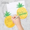 Big Dot Of Happiness Tropical Pineapple - Shaped Fill-in Invitations - Summer Party Invitation Cards With Envelopes - Set Of 12