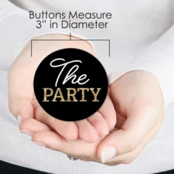Big Dot Of Happiness Wife Of The Party - 3 Inch Black And Gold Bachelorette Party Badge - Pinback Buttons - Set Of 8 -Aurora Party Sales GUEST a2cb3eee 099b 47e8 a14a 32f397169a15