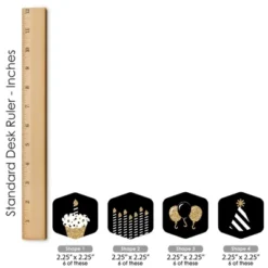 Big Dot Of Happiness Adult Happy Birthday - Gold - Birthday Party Scavenger Hunt - 1 Stand And 48 Game Pieces - Hide And Find Game -Aurora Party Sales GUEST a2dab63e d944 4723 8945 ff2bcb2a9a10