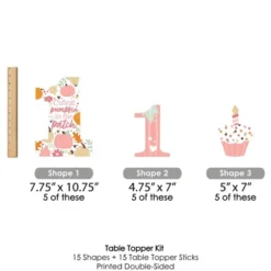 Big Dot Of Happiness 1st Birthday Girl Little Pumpkin - Fall First Birthday Party Centerpiece Sticks - Table Toppers - Set Of 15 -Aurora Party Sales GUEST a2df1e0e d935 4b65 bcff 512709bc4dea
