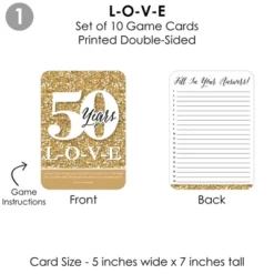 Big Dot Of Happiness We Still Do - 50th Wedding Anniversary - 4 Anniversary Party Games - 10 Cards Each - Gamerific Bundle -Aurora Party Sales GUEST a2fb242b 53ab 46a4 9698 072a7b7f0836