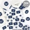 Big Dot Of Happiness Navy Blue Elegantly Simple - Guest Party Favors Candy Favor Sticker Kit - 304 Pieces